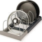 Telescopic Kitchen Storage Rack Table Top Pot Lid Holder Drawer Organizer Shelf