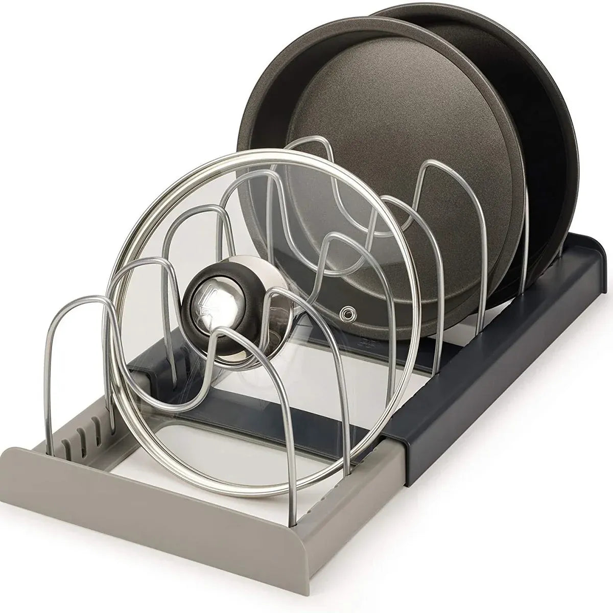 Telescopic Kitchen Storage Rack Table Top Pot Lid Holder Drawer Organizer Shelf