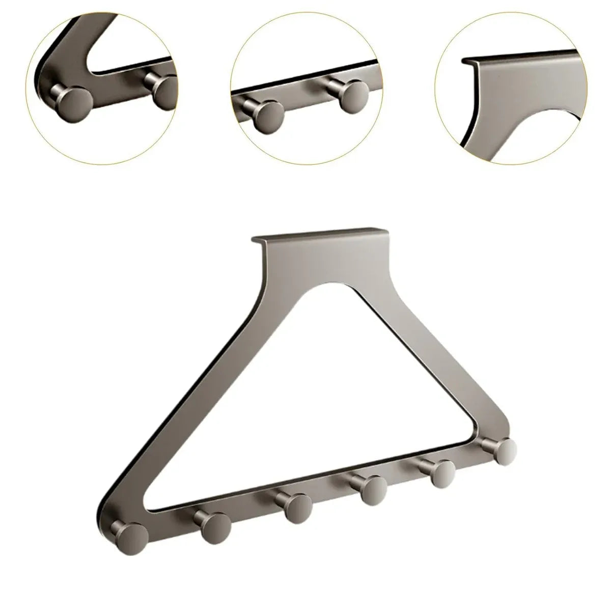 Door Hanger Hook Rack Over The Door Organiser with 6 Hooks for Coat Jacket Bag