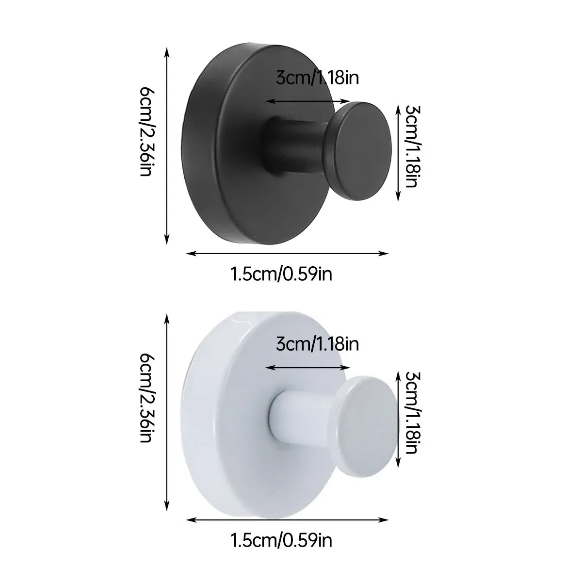 2/4PCS Suction Cup Hook Wall Vacuum Hanger No Drill Coat Hat Holder for Bathroom - White-4pcs