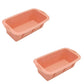 2pcs Large Capacity Ice Cube Tray Mold Rectangle Silicone Ice Grid Maker Kitchen - Orange