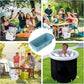 2pcs Large Capacity Ice Cube Tray Mold Rectangle Silicone Ice Grid Maker Kitchen - Orange