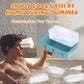 2pcs Large Capacity Ice Cube Tray Mold Rectangle Silicone Ice Grid Maker Kitchen - Orange