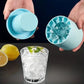 Silicone Ice Cube Tray Mould Ice Box Compartment Bucket for Easy Ice Making - Blue