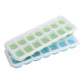 4Pcs Ice Cube Tray With Lid Easy Release Silicone Mould 14 Cubes Container Mould - Green