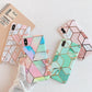 Rainbow Case for iPhone 14 13 12 11 Pro Max XR XS Marble Phone Shockproof Cover Silicone - For iphone 14