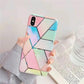 Rainbow Case for iPhone 14 13 12 11 Pro Max XR XS Marble Phone Shockproof Cover Silicone - For iphone 14