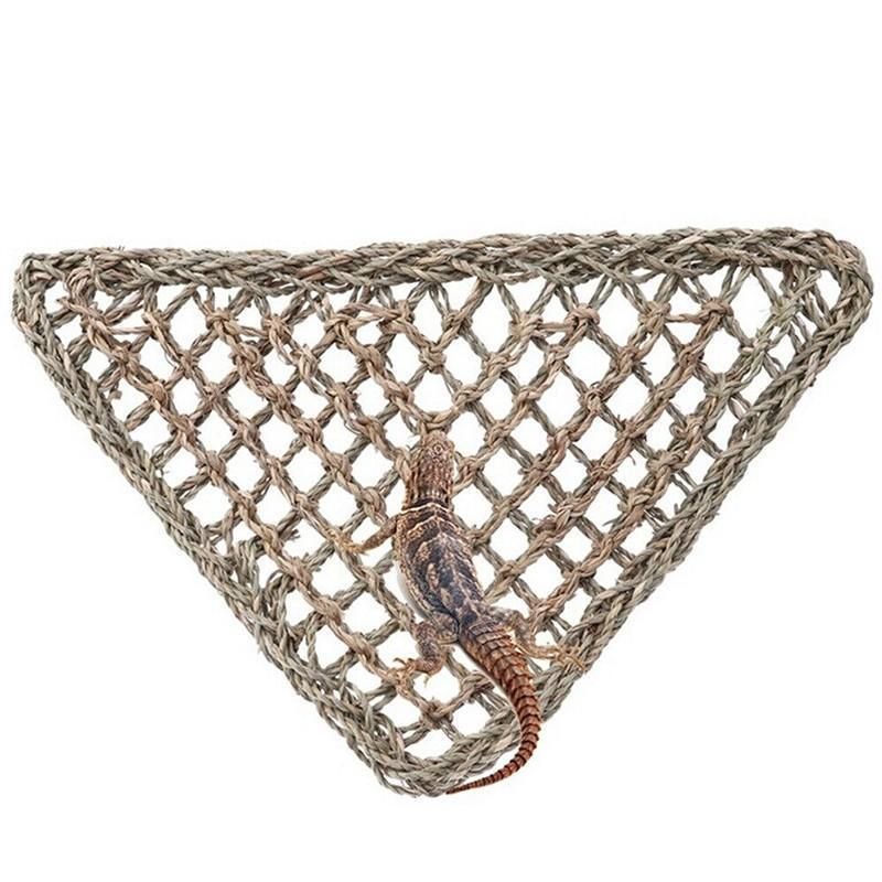 Comfortable and Natural Straw Reptile Bed Hammock for Basking
