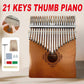 17-Key Beginner Thumb Piano Portable Instrument for Music Learning and Practice