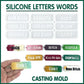 Letters Keychain Resin Epoxy Casting Mould Earring Pendant Mould Craft Silicone