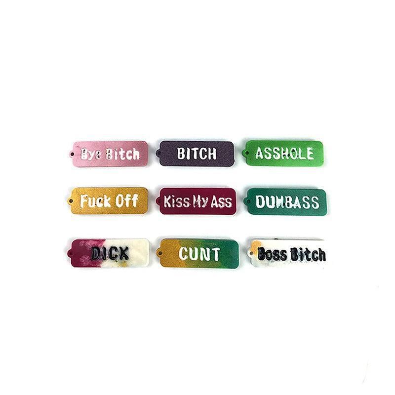 Letters Keychain Resin Epoxy Casting Mould Earring Pendant Mould Craft Silicone