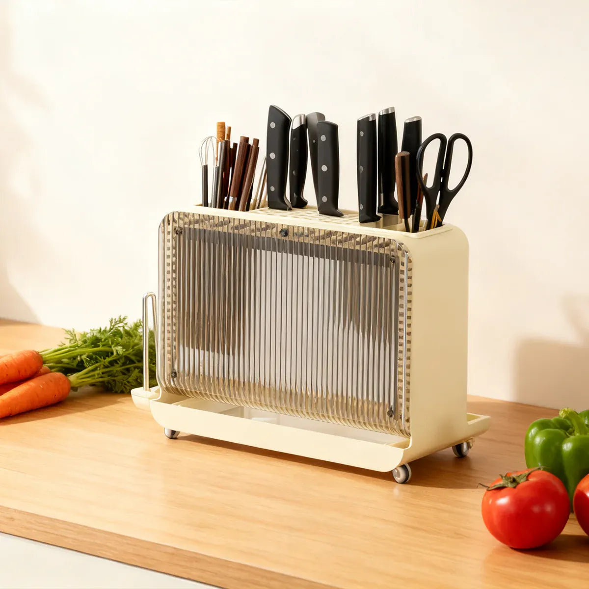 Drain Knife Holder for Kitchen Knives Storage Large Capacity Durable Sturdy