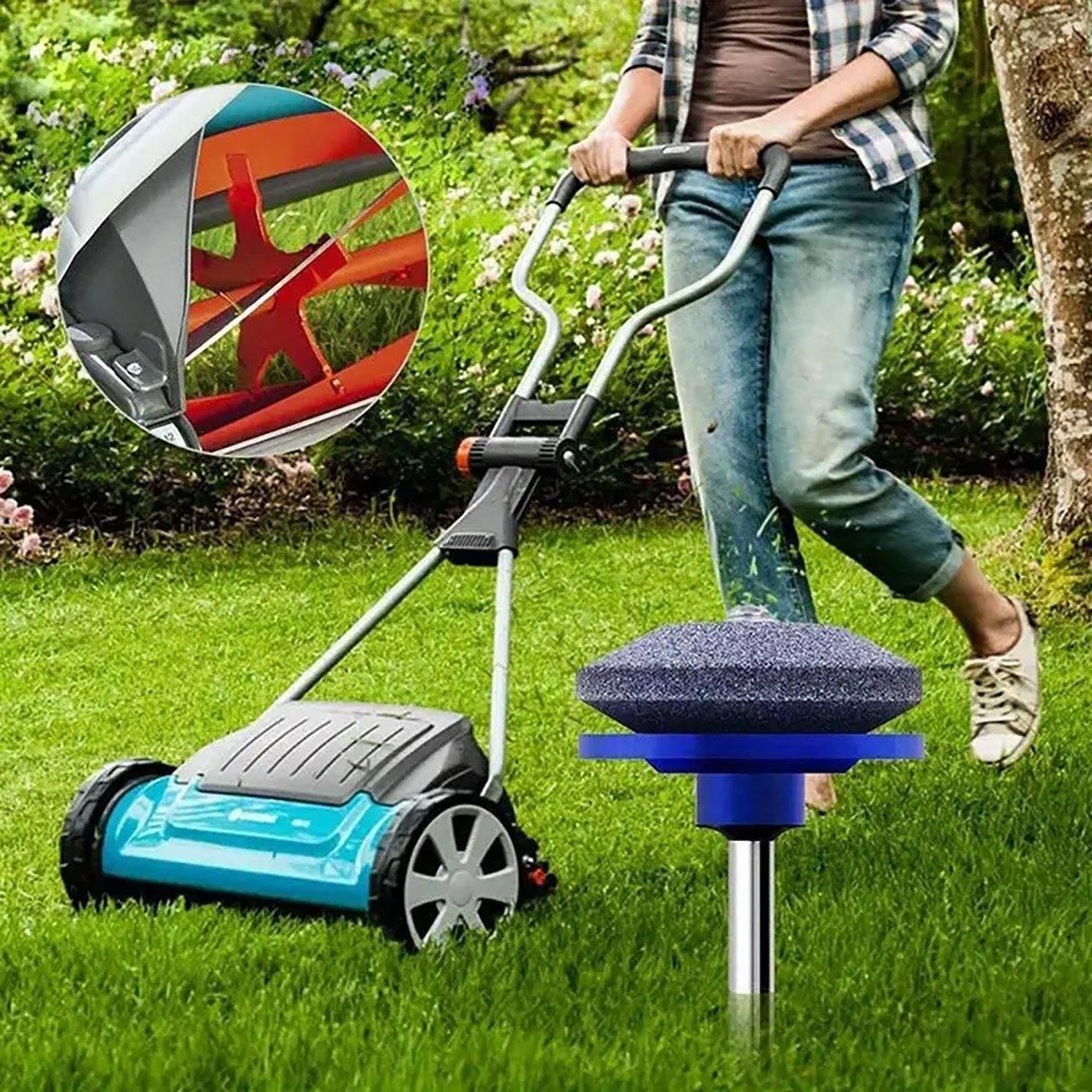 5PCS Lawn Mower Blade Sharpener Wind Powered Balancer Hardware Sharpening Tool