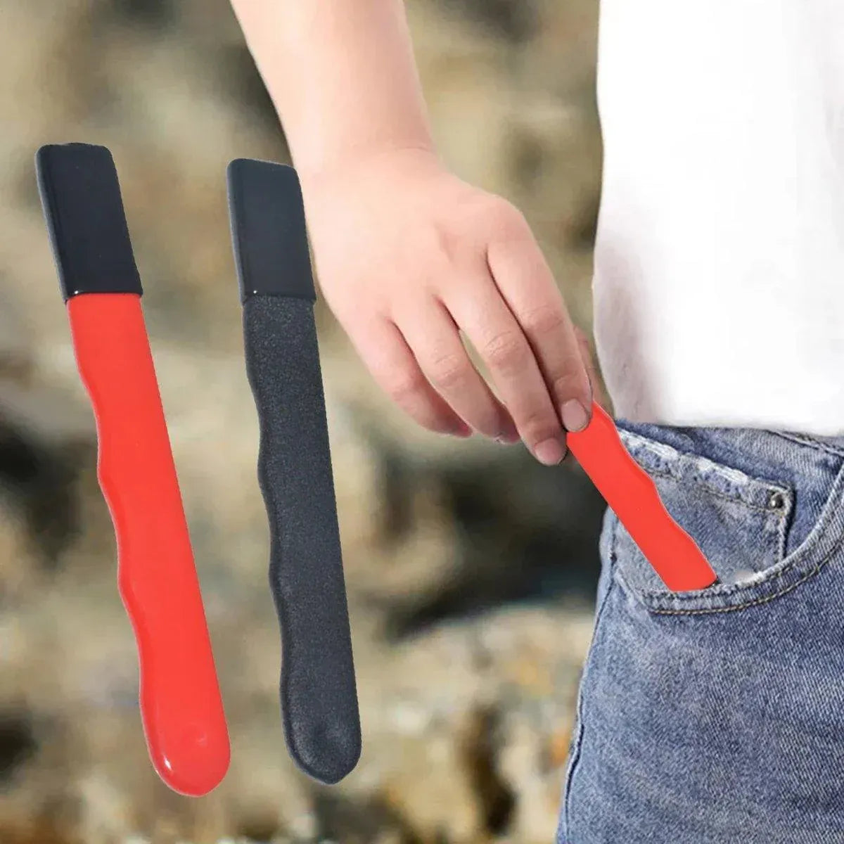 5pcs Handheld Garden Tool Knife Sharpener Quick Pocket Blade Carbide Sharpener - Black