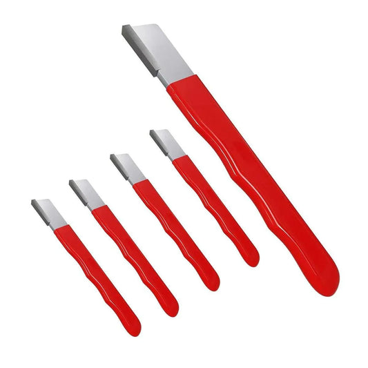Red 5pcs Handheld Tool Knife Sharpener Quick Pocket Blade Carbide Sharpener