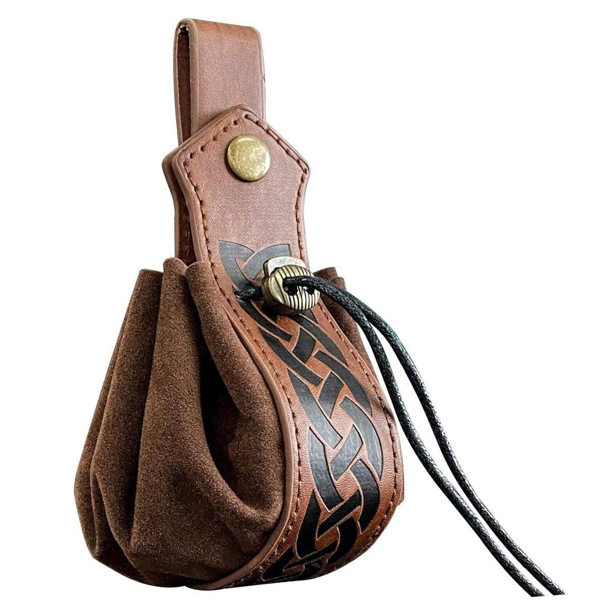 1-Piece Brown Medieval-Style Belt Pouch
