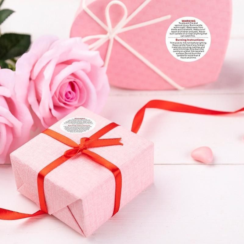 500PCS Candle Warning Labels Roll Round Stickers for Jars Wax Melts Containers