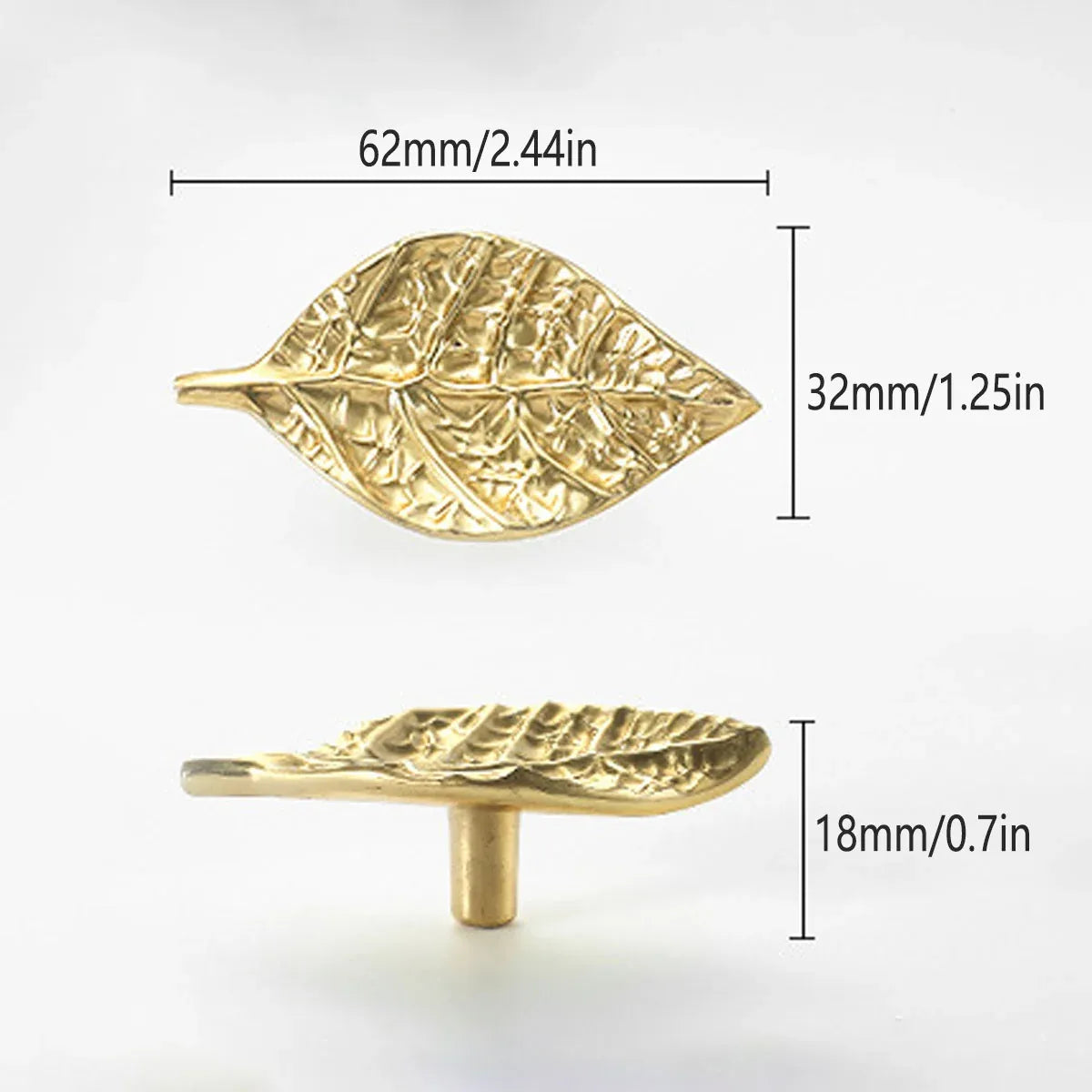 Leaf Shape Cabinet Door Handle Drawer Pull Modern Decorative Furniture Handle