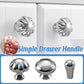 Pure Copper Wardrobe Handle Bright Silver Round Ball Egg Shaped Drawer Pull - Round