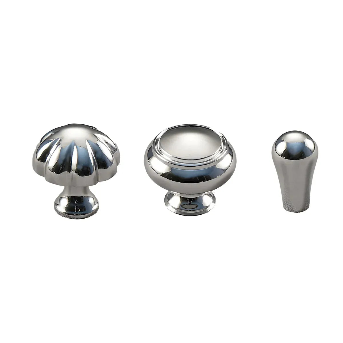 Pure Copper Wardrobe Handle Bright Silver Round Ball Egg Shaped Drawer Pull - Round