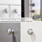 Pure Copper Wardrobe Handle Bright Silver Round Ball Egg Shaped Drawer Pull - Round