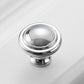 Pure Copper Wardrobe Handle Bright Silver Round Ball Egg Shaped Drawer Pull - Round