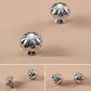 Pure Copper Wardrobe Handle Bright Silver Round Ball Egg Shaped Drawer Pull - Round