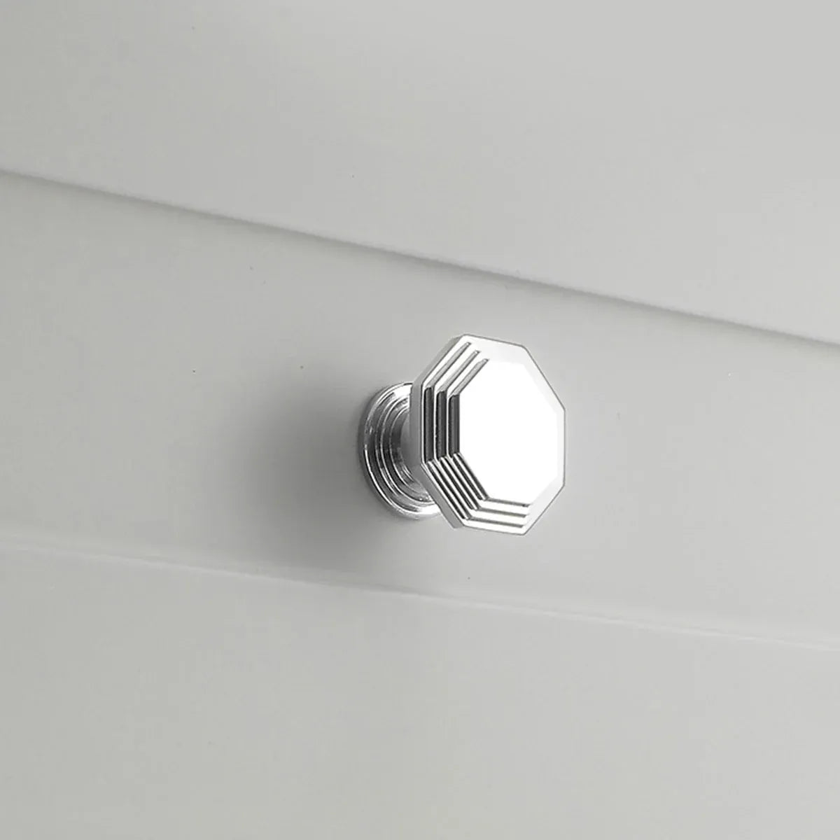 French Cabinet Handle Bright Silver Single Hole Modern Pull for Drawer Wardrobe - Dome