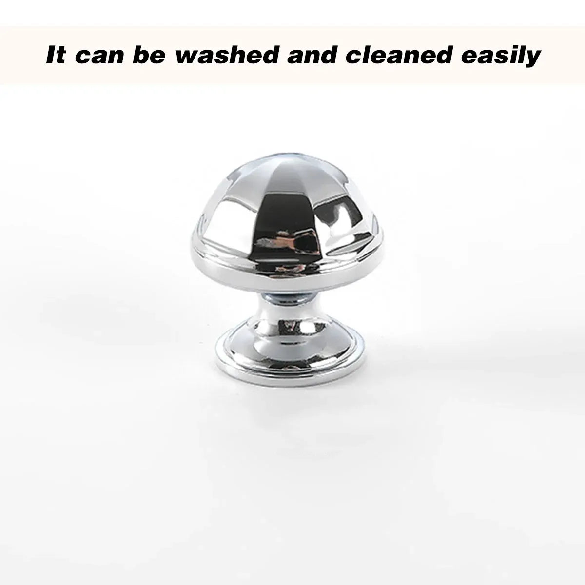 French Cabinet Handle Bright Silver Single Hole Modern Pull for Drawer Wardrobe - Dome
