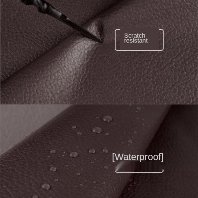2X Self Adhesive Leather Repair Patches Kit for Sofa Couch Auto Interior Use - Khaki