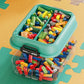 3-Layer Stackable Storage Box for Building Blocks Toy Organizer with Sorting Trays - Orange