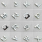 A-Z Alphabet Letters Car Sticker Self Adhesive Auto Badge Emblem 3D Chrome Good - M