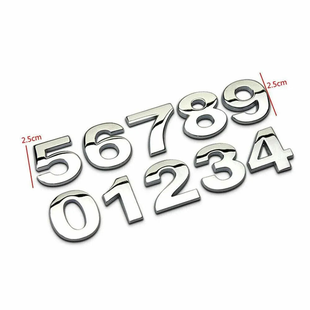 A-Z Alphabet Letters Car Sticker Self Adhesive Auto Badge Emblem 3D Chrome Good - M