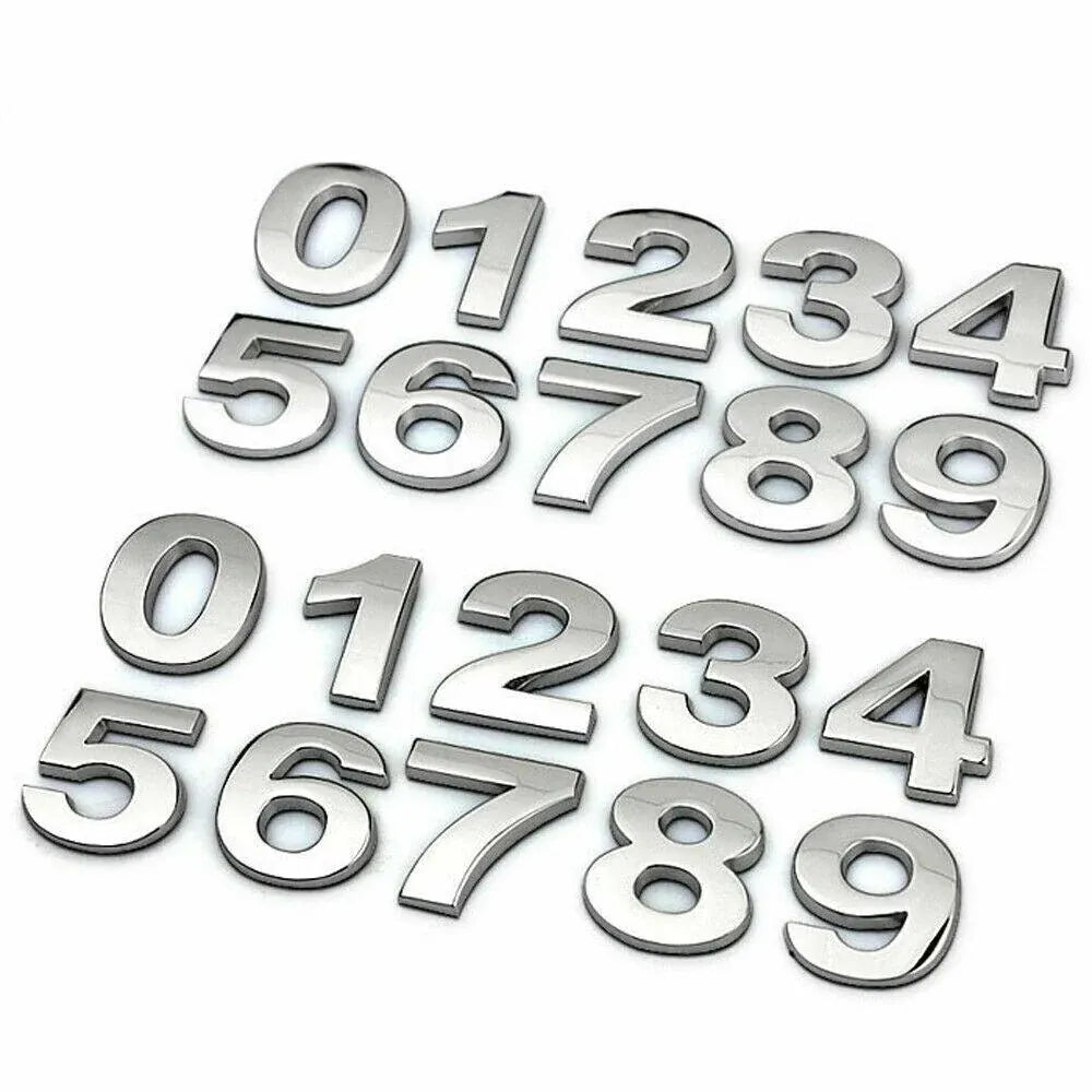 A-Z Alphabet Letters Car Sticker Self Adhesive Auto Badge Emblem 3D Chrome Good - M