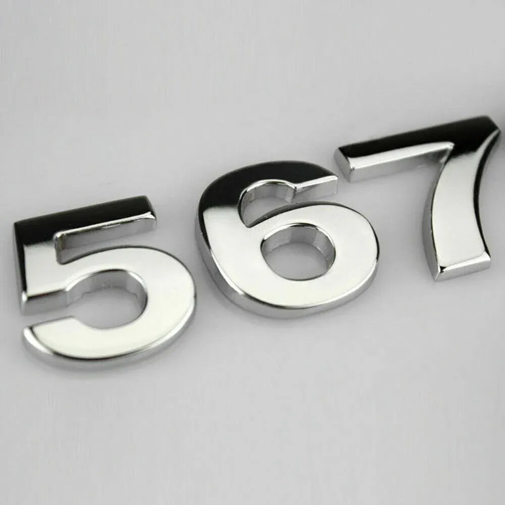 A-Z Alphabet Letters Car Sticker Self Adhesive Auto Badge Emblem 3D Chrome Good - M