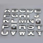 A-Z Alphabet Letters Car Sticker Self Adhesive Auto Badge Emblem 3D Chrome Good - P