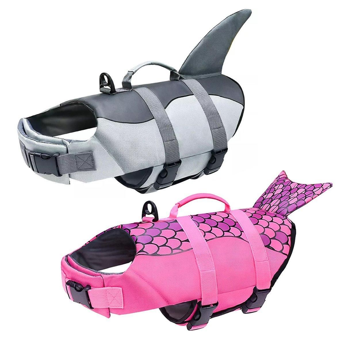 Pet Life Jacket Dog Swim Vest Outdoor Water Gear for Summer Swimming Activities - Pink S