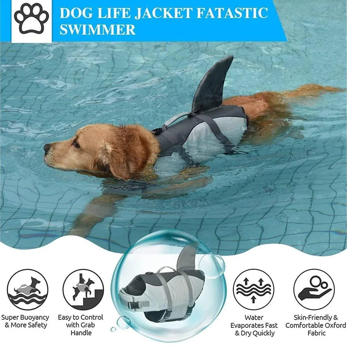 Pet Life Jacket Dog Swim Vest Outdoor Water Gear for Summer Swimming Activities - Pink S