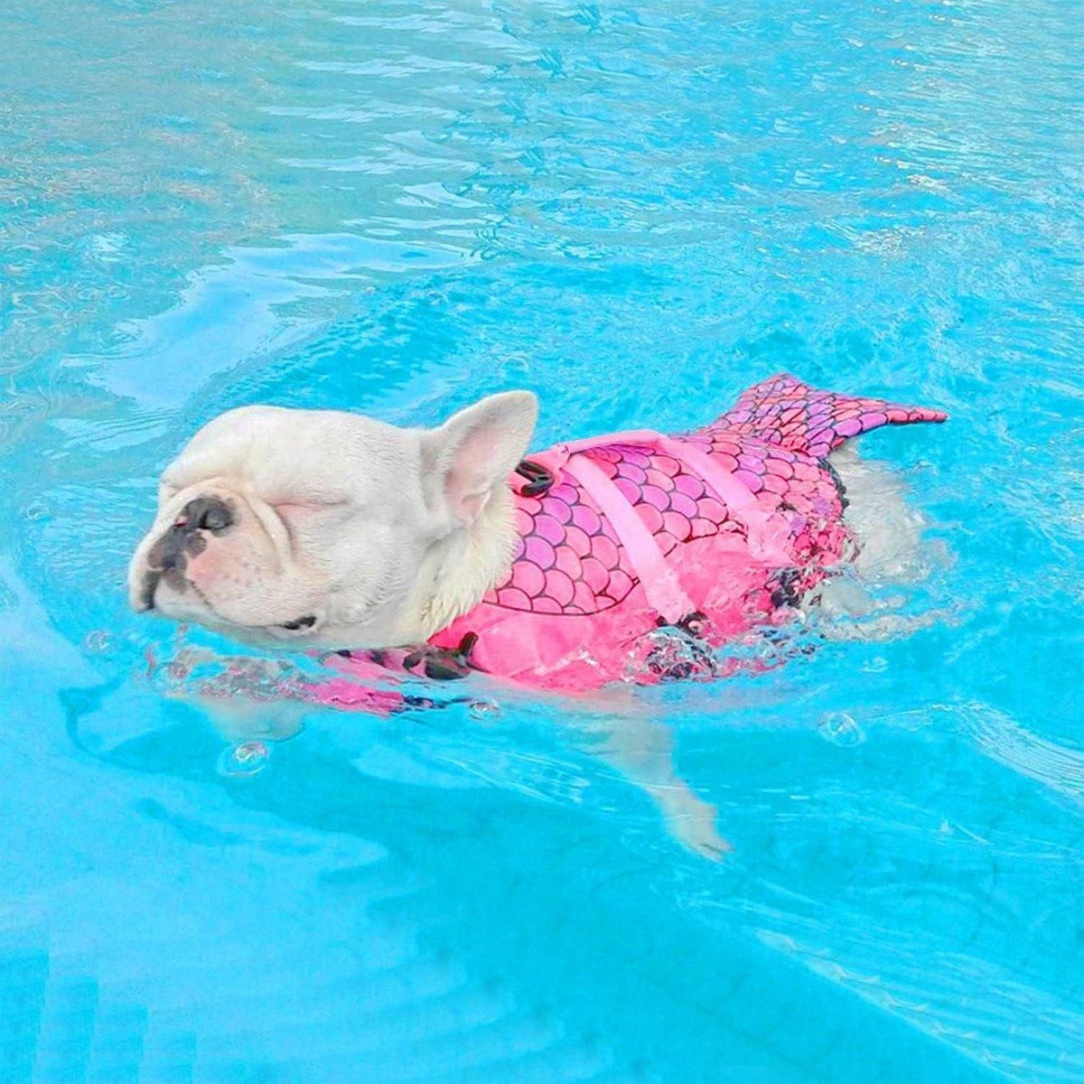 Pet Life Jacket Dog Swim Vest Outdoor Water Gear for Summer Swimming Activities - Pink S