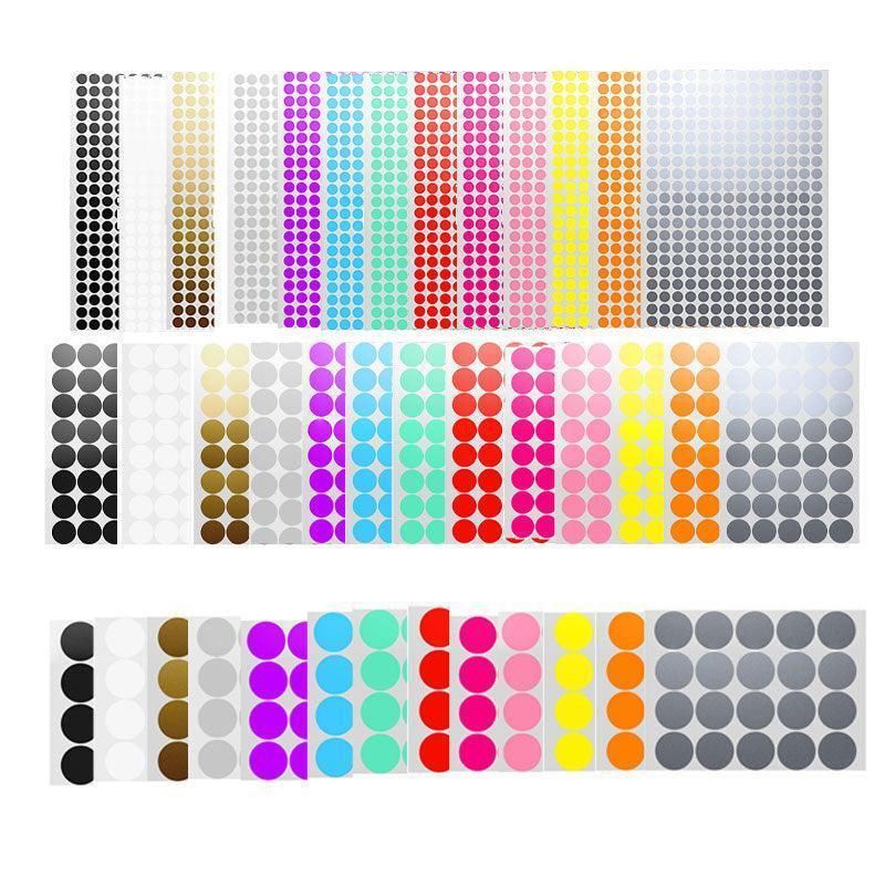 Green Assorted Sizes Colour Sticker Dots Adhesive Round Labels Circular Spot Scrapbook - 8mm*260 Dots