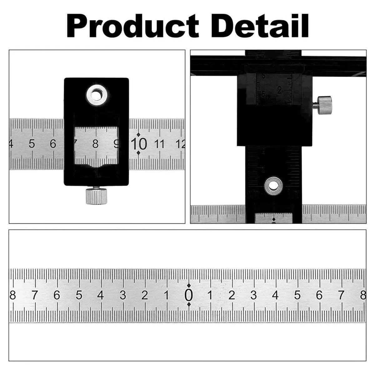Furniture Carpentry Drill Guide Punch Locator Woodworking Hole Locator Ruler - Blue