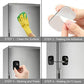 Refrigerator Lock with Keys for Fridge Cabinet Window Door and Drawer Latch Use - Black
