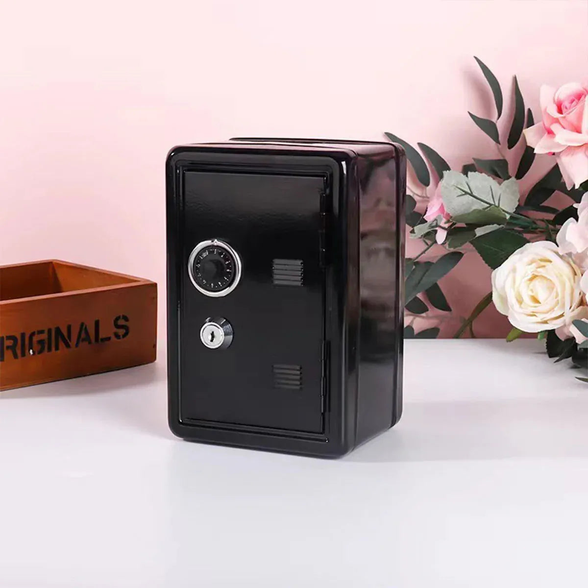 Piggy Bank Safe Cash Register Box Small Household Money Storage Safe