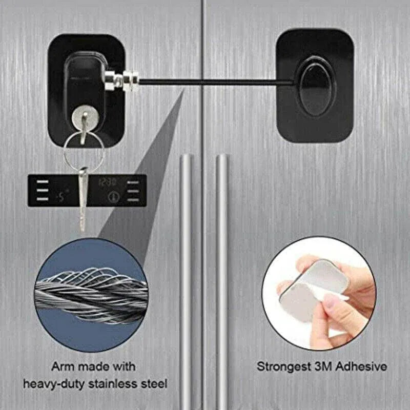 Refrigerator Lock Fridge Cabinet Child Safety Window Door Drawer Latches W/ Keys