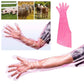 50pcs Clear Long Arm Glove Plastic Farm Glove Disposable Vet Glove Midwifery