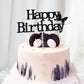Happy Birthday Cake Topper Colour Printed Acrylic Party Decorations - Blue-Long Strip