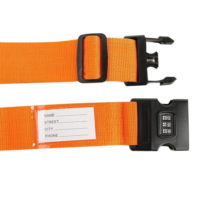 Luggage Strap Code Password Travel Suitcase Secure Lock Safe Nylon Packing Belt - Red+Grey
