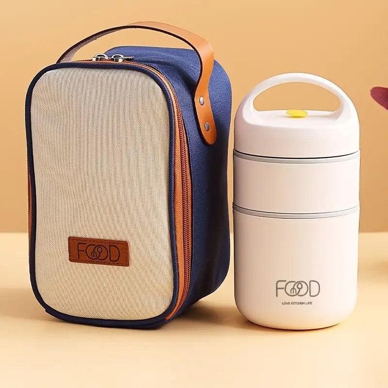 3pcs Insulated Lunch Box Soup Container Portable Breakfast Food Storage Box Set