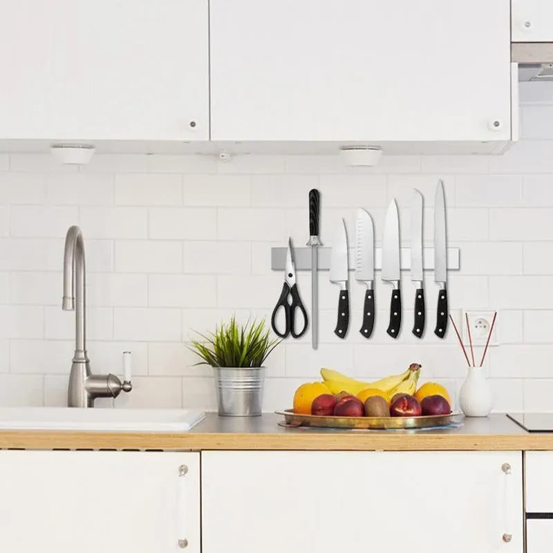 40/50cm Stainless Steel Magnetic Knife Rack Holder Knives Tool Shelf Magnet - 30CM