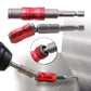 Pivot Drill Bit Holder Steel Impact Swivel Screw Adapter for Quick Bit Changes - Red Silver